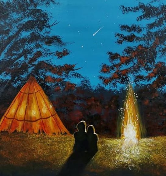 Campfire Silhouette