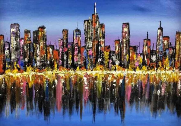 City Skyline with Reflection