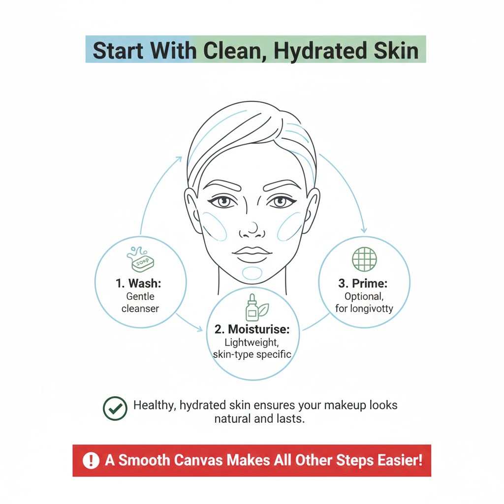 Start With Clean, Hydrated Skin