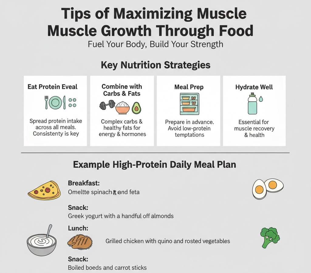 Tips for Maximising Muscle Growth Through Food