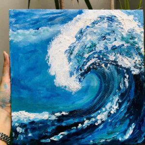 Wave of life. 12 x 12 inches