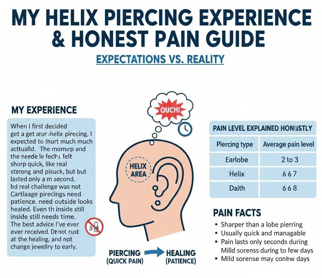 My helix piercing experience and what it felt like