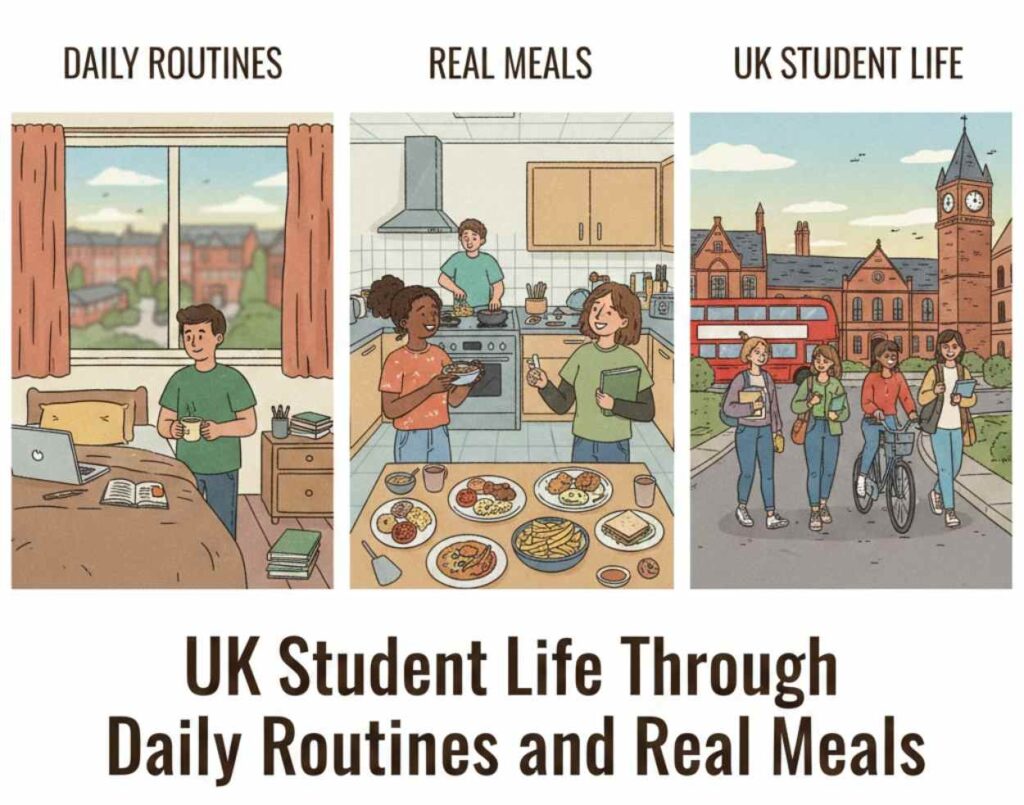 UK Student Life Through Daily Routines and Real Meals