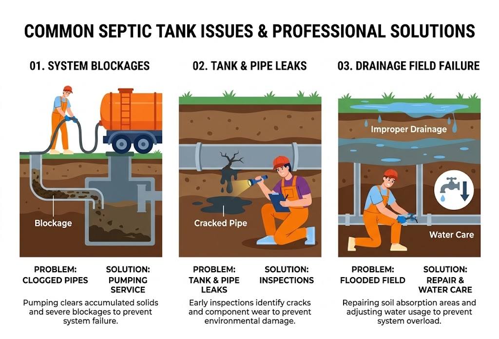 Common Septic Tank Issues And Professional Solutions