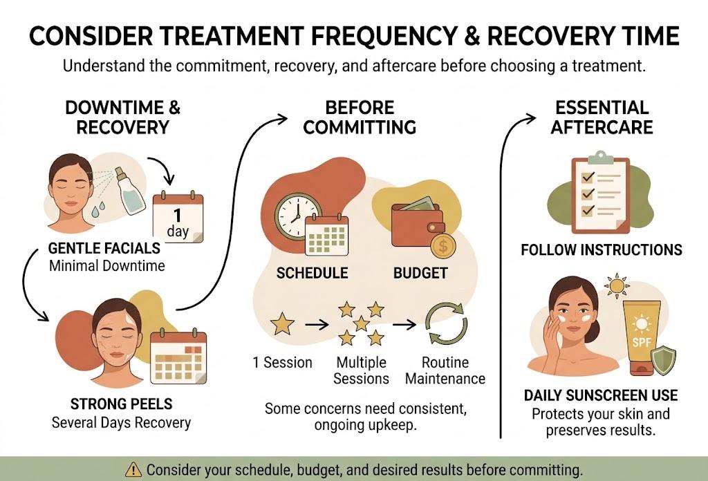 Consider Treatment Frequency and Recovery Time