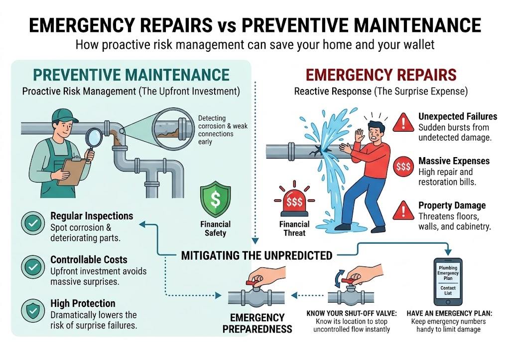 Emergency Repairs vs Preventive Maintenance